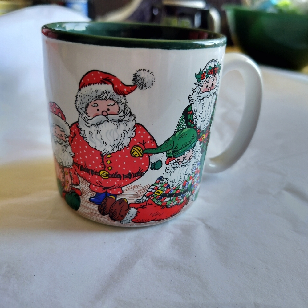 Vintage 1994 Potpourri Designs Santa Reunion Coffee Mug